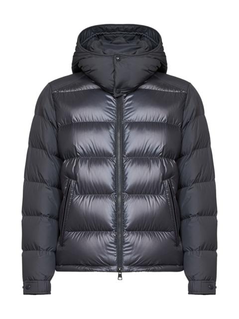 Moncler Dark grey Moncler Maya short hooded down jacket