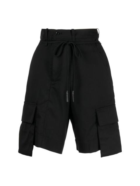 Yohji Yamamoto drawstring-waistband knee-length shorts