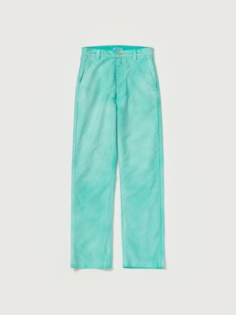 AURALEE GARMENT-DYED ORGANIC COTTON HEAVY MOLESKIN PANTS