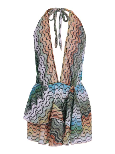 long sleeveless dress in lam pleated knit English Factory