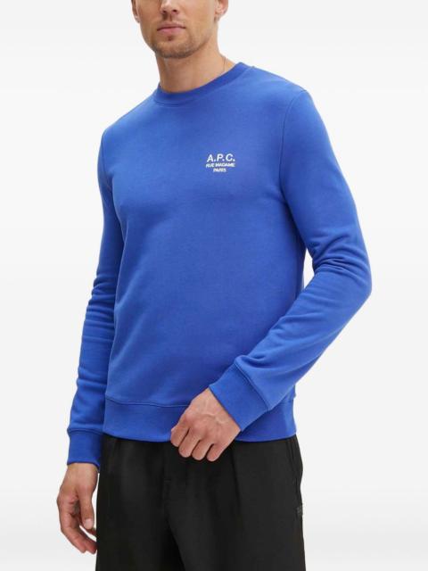 A.P.C. logo-embroidered crew-neck sweatshirt
