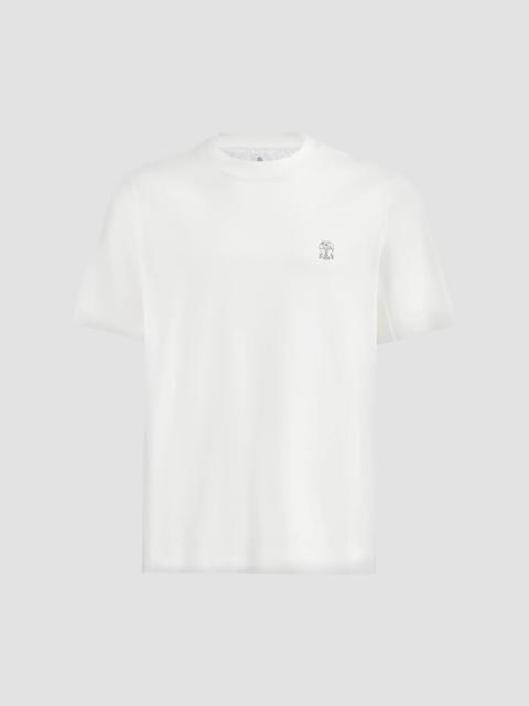Brunello Cucinelli Men's Cotton Jersey Crew-Neck T-Shirt - White