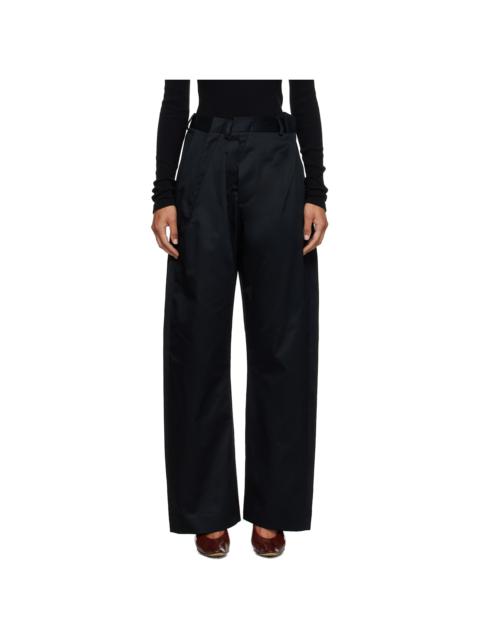 MM6 Maison Margiela Black Tapered Leg Trousers