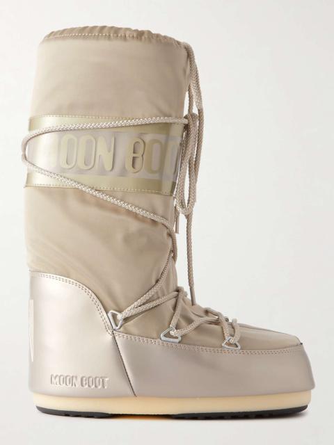 MOON BOOT Icon shell and faux leather snow boots