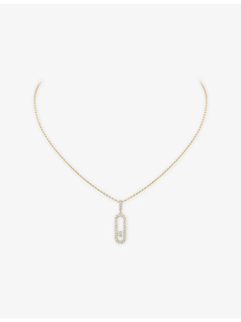 MESSIKA Move Uno Large Pave 18ct Gold And 0.35ct Diamond Necklace