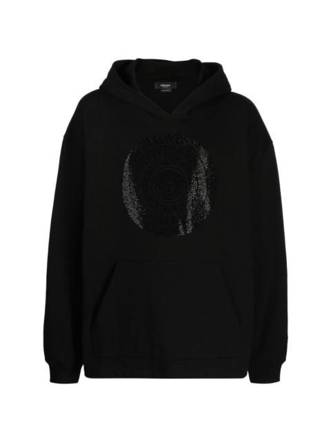 embellished Medusa-print hoodie