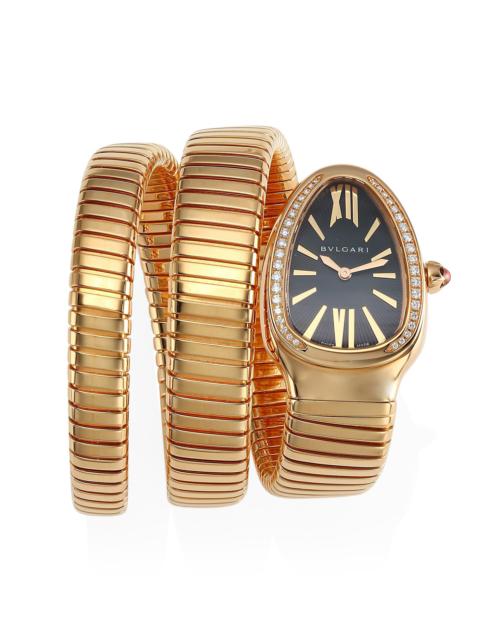 BVLGARI Women's Serpenti Rose Gold & Diamond Double Twist Watch