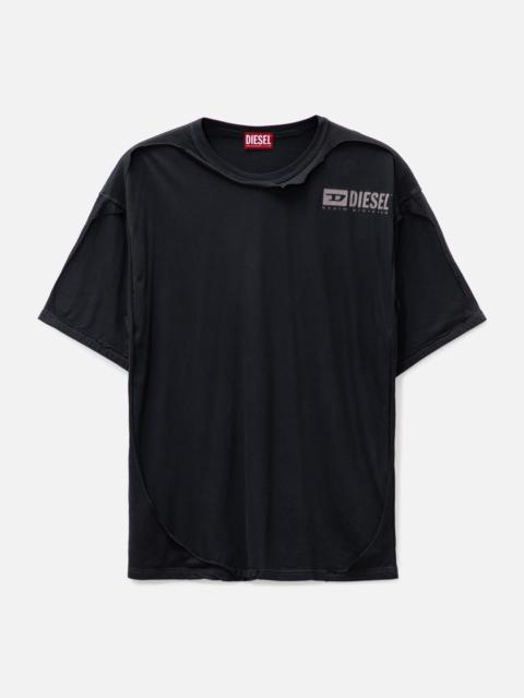 T-SHIRT WITH DESTROYED PEEL-OFF EFFECT