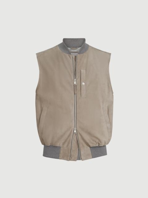 Brunello Cucinelli Suede vest with Thermore® padding