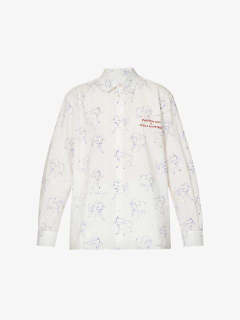 Yoshitomo Nara x Stella McCartney graphic-print cotton-poplin shirt