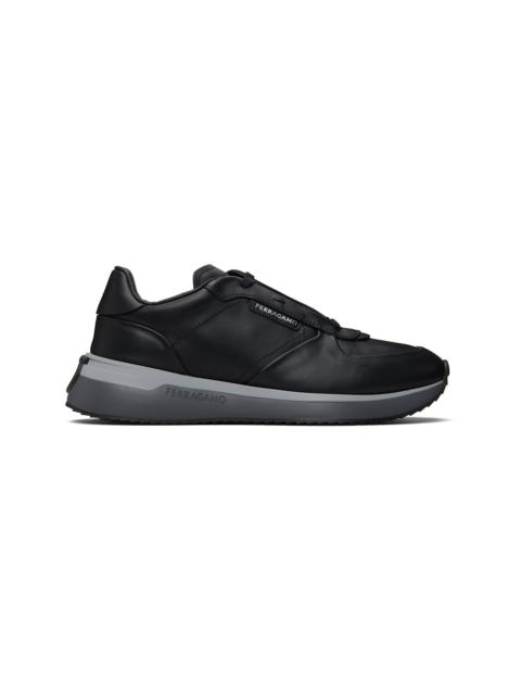 FERRAGAMO Black & Gray Low Cut Sneakers