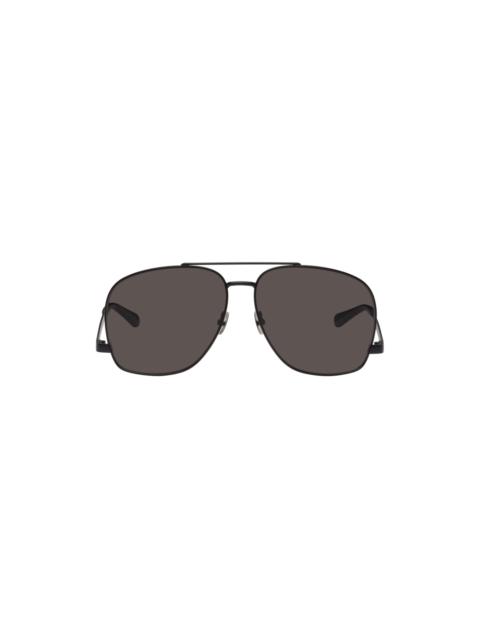 SAINT LAURENT EYEWEAR Leon aviator-style silver-tone sunglasses
