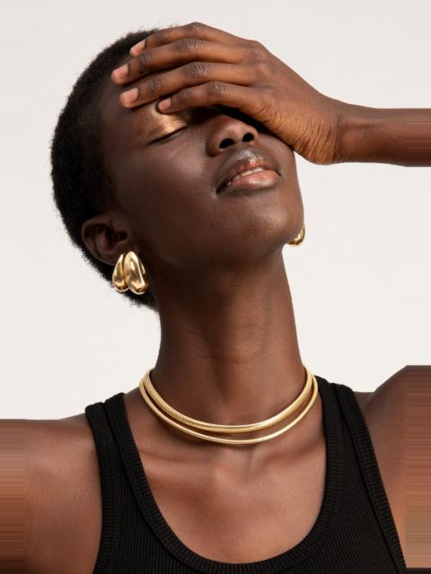 SPRWMN DOUBLE SERPENT YELLOW GOLD NECKLACE