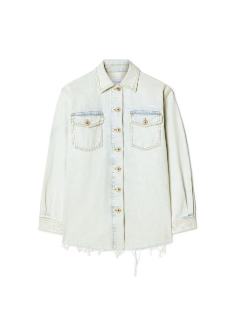 Off-White White Denim Fresco Arrow Shirt Jacket
