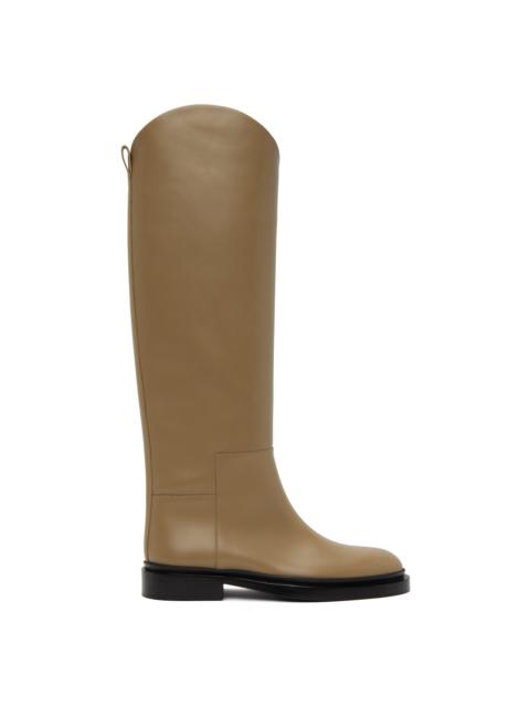 Jil Sander Tan Asymmetric Boots