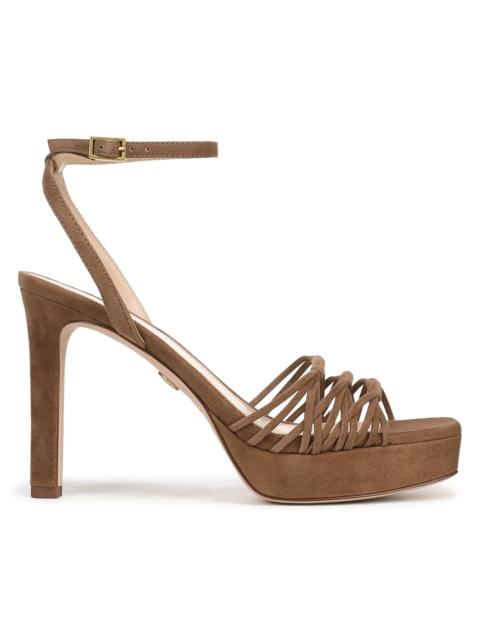 VERONICA BEARD Women's Beverlee 100MM Suede Stiletto Sandals - Chestnut