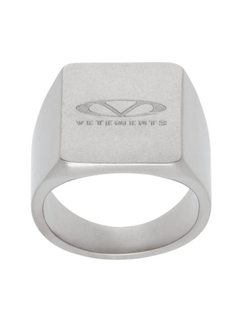 VETEMENTS Silver Oval Logo Ring