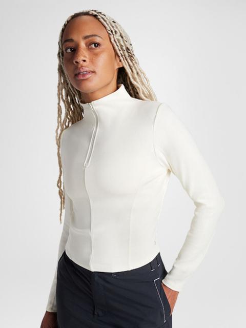 Converse Half-Zip Mock Neck Long Sleeve Top