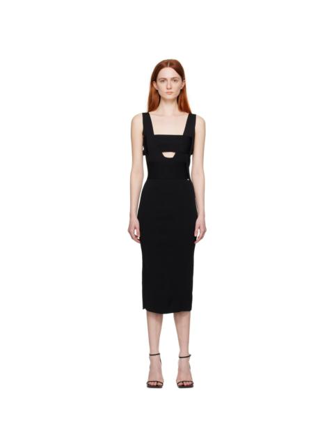 BOYAROVSKAYA Black Layered Midi Dress