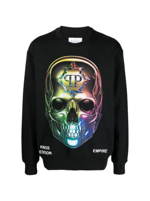 PHILIPP PLEIN Chrome skull-print sweatshirt