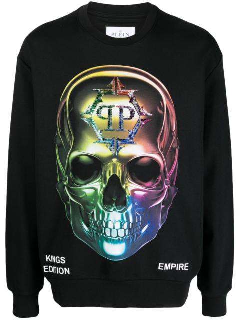 PHILIPP PLEIN Chrome skull-print sweatshirt