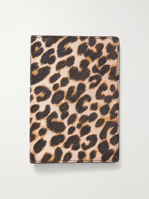 Smythson Panama Leopard-print Leather Passport Holder