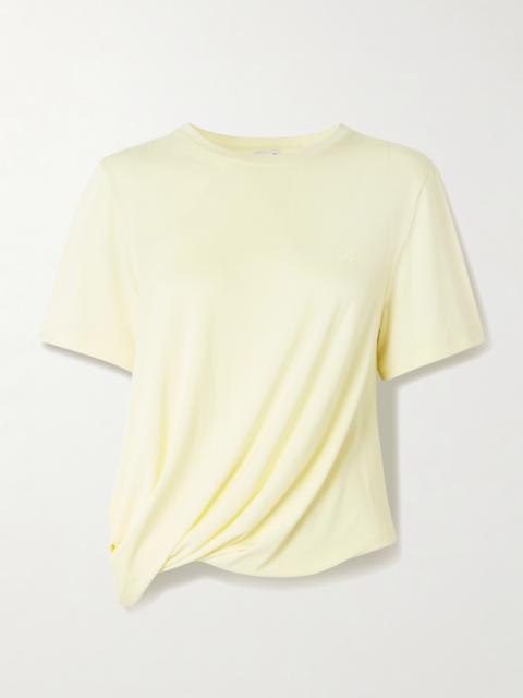 Loewe Embroidered Asymmetric Draped Jersey T-shirt