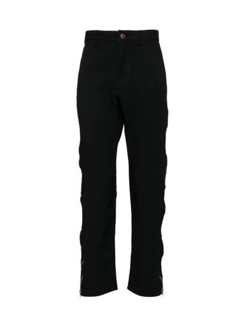 BLACK COMME des GARÇONS ZIP-UP TAPERED TROUSERS