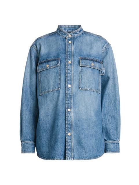 Bottega Veneta Women's Eco Wash Denim Shacket - Mid Blue