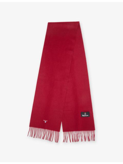 Barbour Brand-Embroidered Wool Scarf