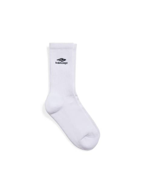 BALENCIAGA 3b Sports Icon Socks in White