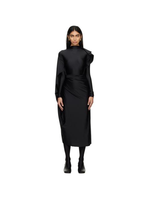 MARIE ADAM-LEENAERDT Black Spiral Jumpsuit