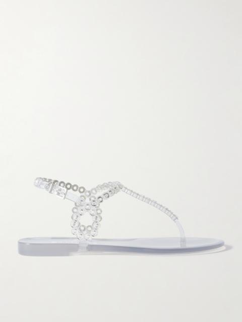 AQUAZZURA Almost Bare Crystal-embellished Pvc Sandals