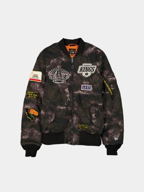 ALPHA INDUSTRIES LOS ANGELES KINGS X ALPHA X NEW ERA MA-1 BOMBER JACKET (BLACK CAMO)