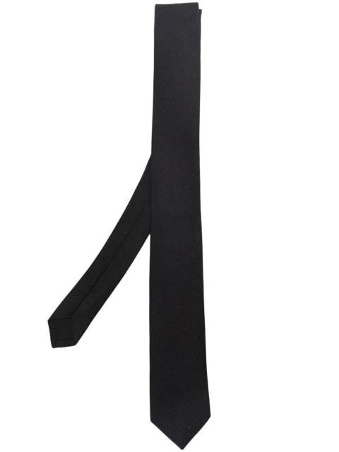 SAINT LAURENT SKINNY EVENING TIE WITH SILK GROSGRAIN LOGO