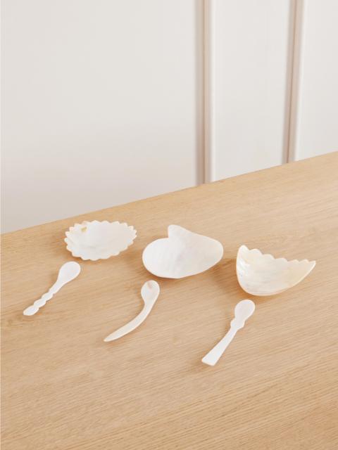 Gohar World Set Of Three The Mother Of All Pearls Spoon And Dishes