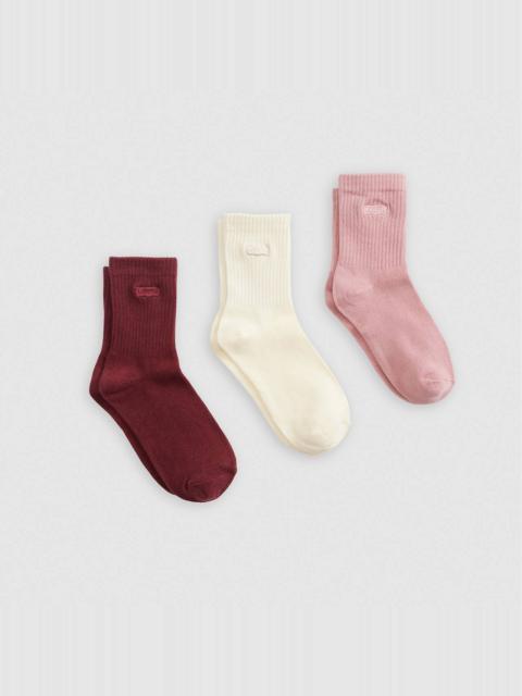 BATWING EMBROIDERY SHORT CUT SOCKS