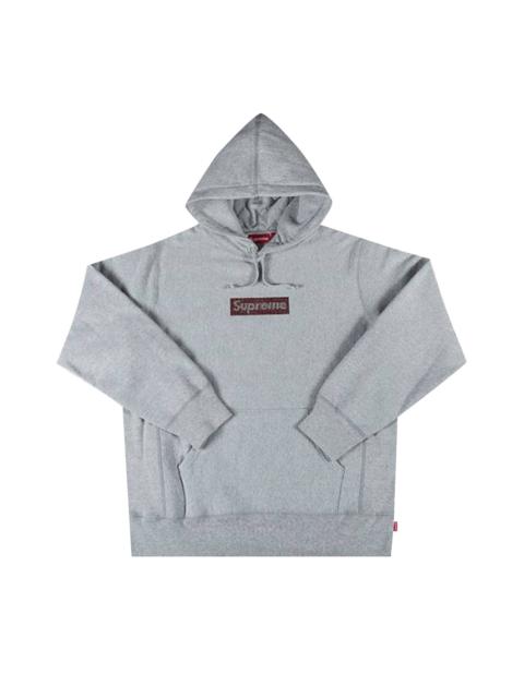 Supreme x Swarovski Box Logo Hooded Sweatshirt 'Heather Grey'