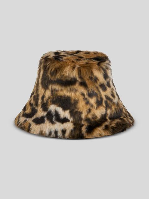 Etro JACQUARD AND FAUX FUR BUCKET HAT WITH LEOPARD MOTIF