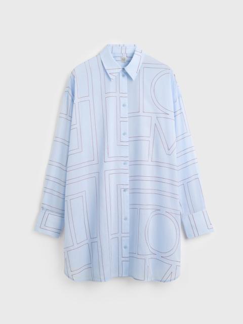 TOTEME Long summer shirt sky/red