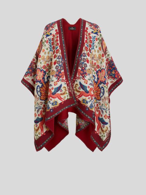 Etro PRINTED VIRGIN WOOL CAPE