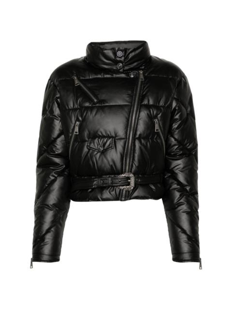 Baroque buckle puffer jacket