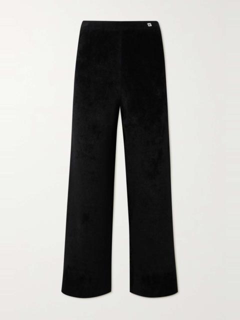 GUCCI Embellished knitted high-rise pants