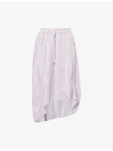 Vivienne Westwood Aerodrome Asymmetric Cotton-Blend Midi Skirt