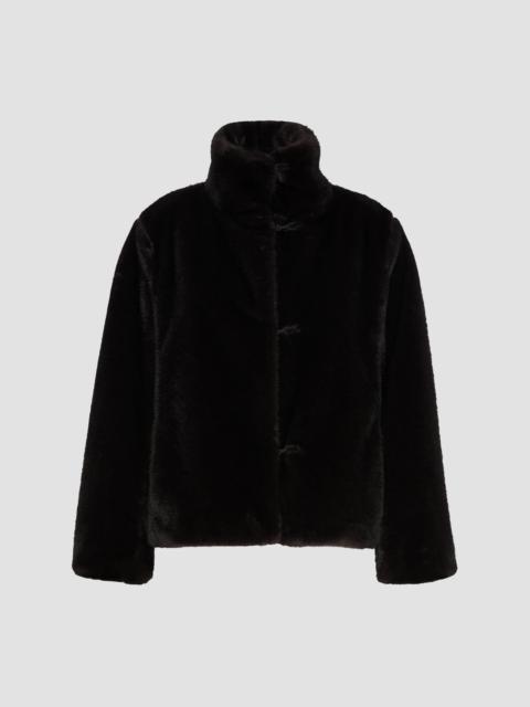Max Mara Women's Fluffy Textured Cropped Coat - Dark Brown