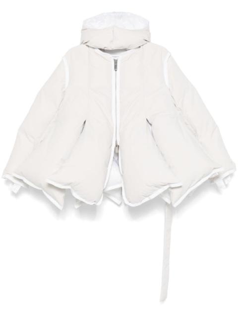 sacai panelled puffer jacket