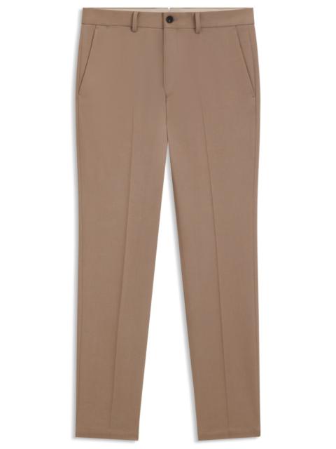 BOSS SLIM-FIT TROUSERS IN COTTON, CASHMERE AND STRETCH