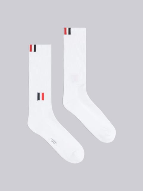 Thom Browne Cotton Intarsia Stripe Athletic Mid Calf Socks