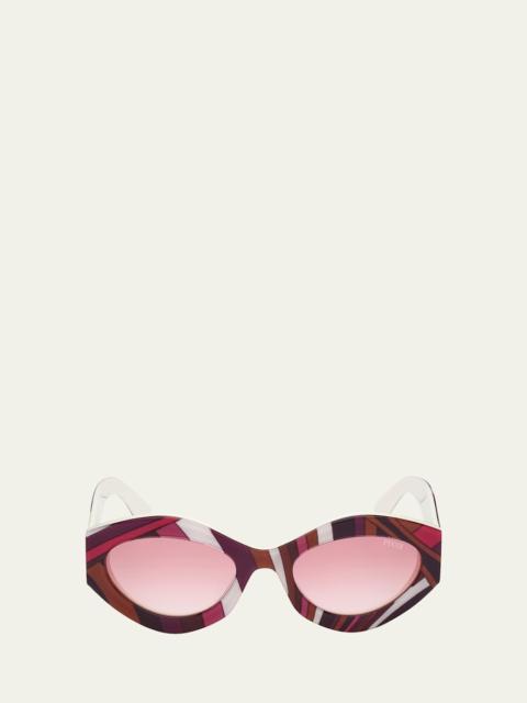 PUCCI EP0227W Cat-Eye Acetate Sunglasses