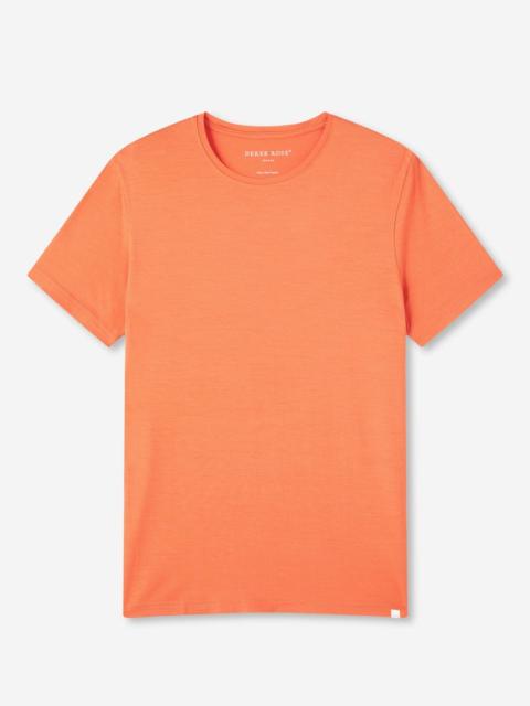 Derek Rose Men's T-Shirt Basel Micro Modal Stretch Orange
